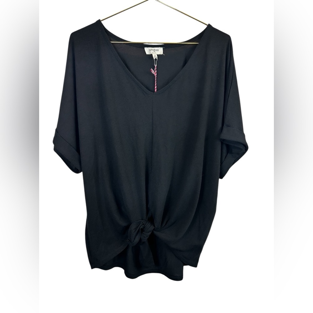UMGEE USA nwt women’s black short sleeved flowy top